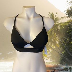 Black bikini swimsuit top